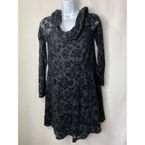 Womens Velvet Burnout Dress Size Large Whimsygoth Witchy Moody Victorian Romance